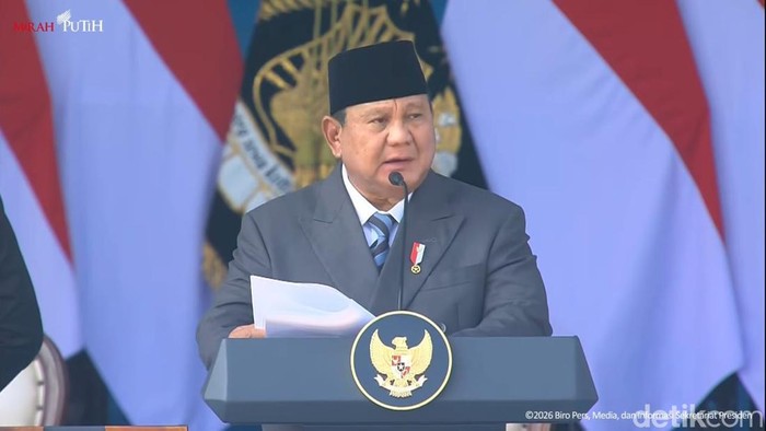 Pidato Lengkap Prabowo di Hari Bhayangkara Ke-80