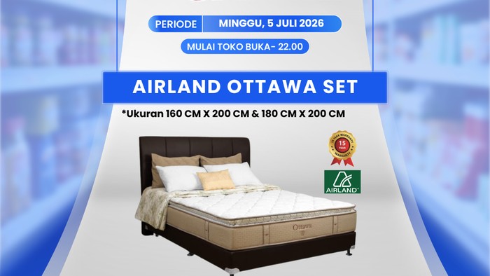 Diskon Fantastis Tempat Tidur di Transmart Full Day Sale, Airland Ottawa Set Diskon 67%
