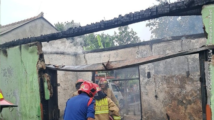Kompor Lupa Dimatikan, Ruko Pakan Ternak di Klapanunggal Bogor Ludes Dilalap Api