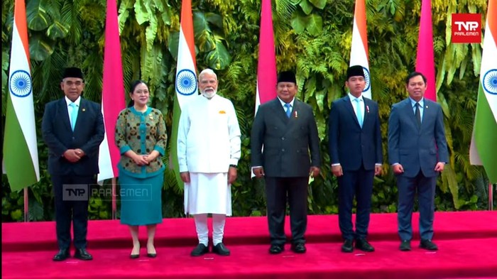 PM Modi Tiba di Gedung DPR, Puan Maharani Sambut Hangat Kedatangan Pemimpin India