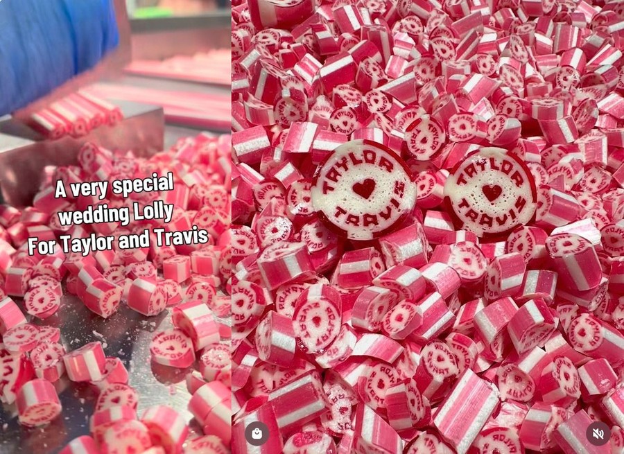Heboh Pernikahan Taylor Swift, Toko Permen Ini Bikin Candy Cane Spesial!