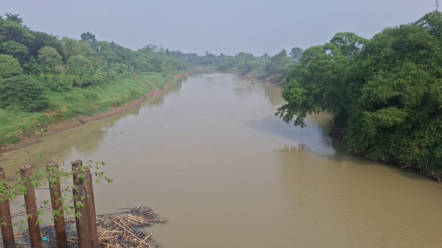 Kondisi Terkini Air Sungai Ciujung di Serang yang Sempat Menghitam