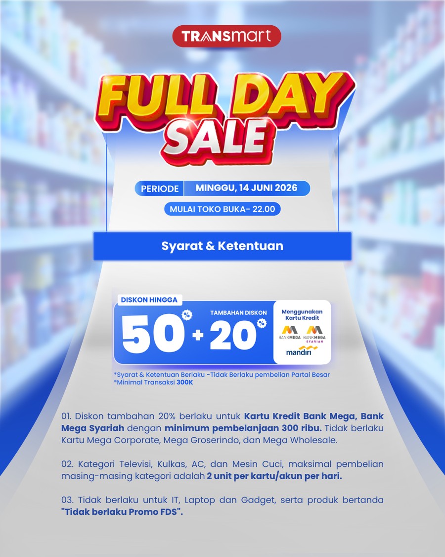 Jakarta, Terdepan.id  – Kabar gembira bagi para pemburu diskon! Hari ini, Minggu 14 Juni 2026, Transmart kembali mengg