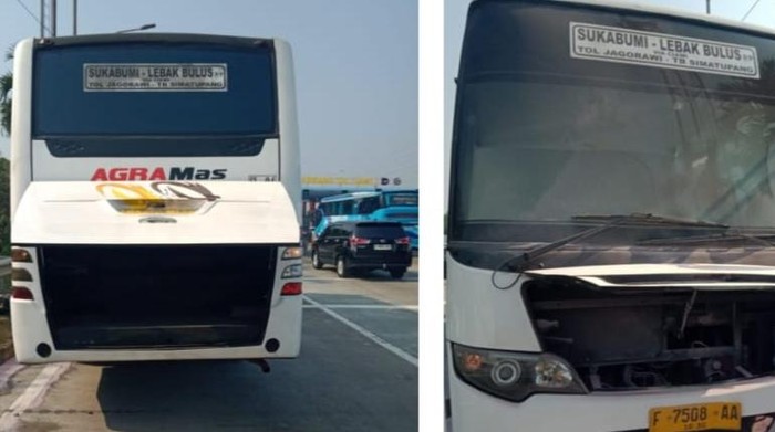 Bus Terbakar Hebat di Tol Jagorawi Dekat Gerbang Ciawi Akibat Korsleting Listrik, Seluruh Penumpang Selamat